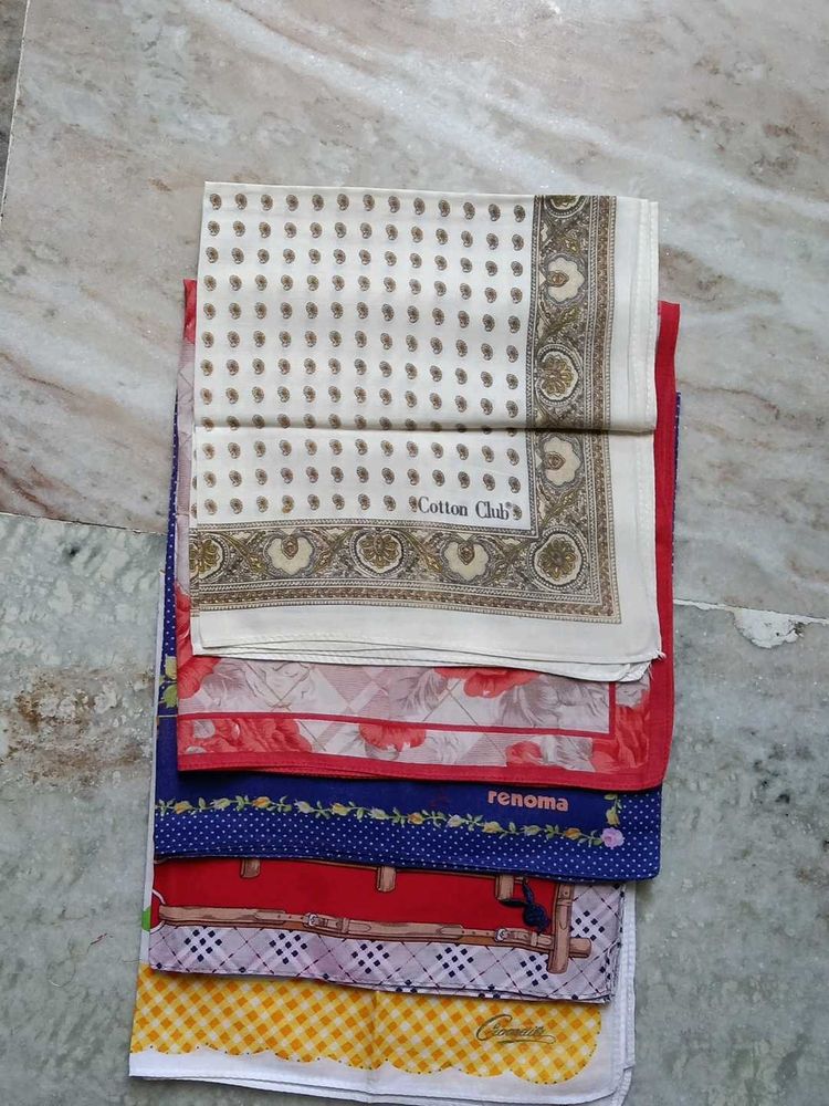 5 Assorted Scarves/Pocket Squares