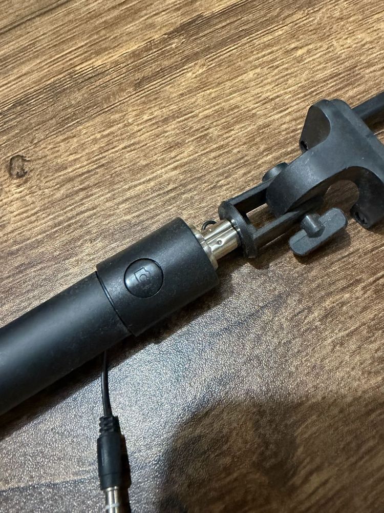 Black Selfie Stick with Bluetooth Remote