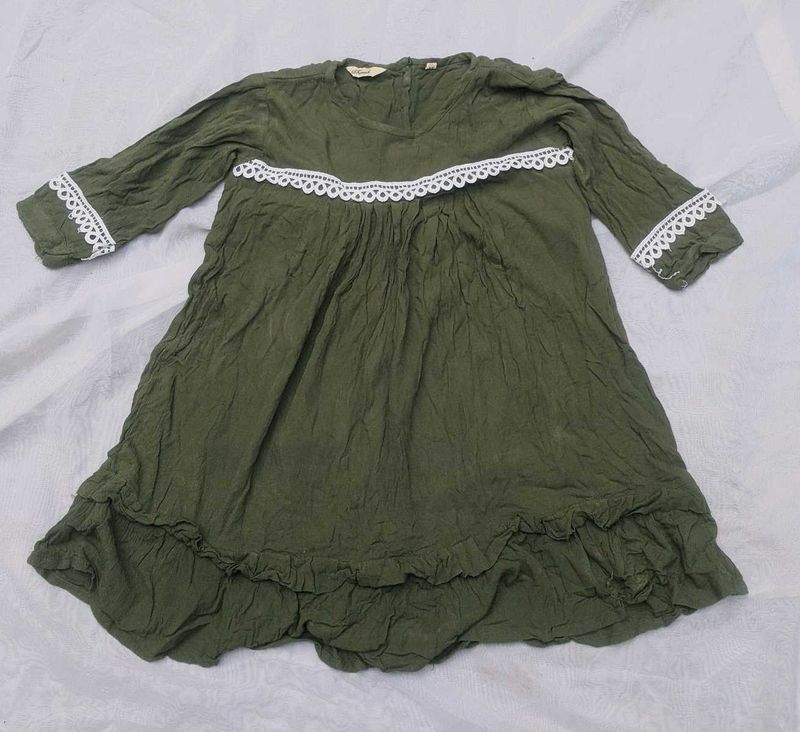 Olive Green Casual Dress