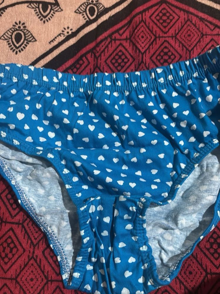 Blue Briefs with White Hearts