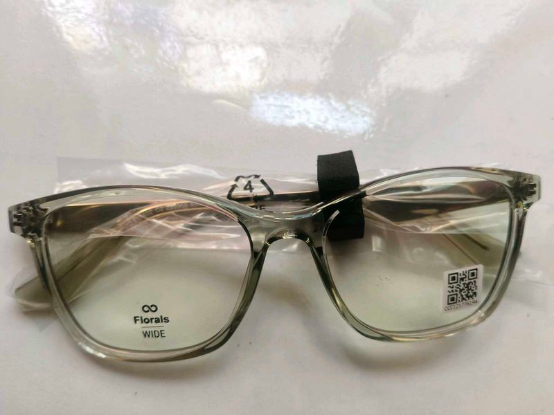 Floral Transparent Frame Glasses