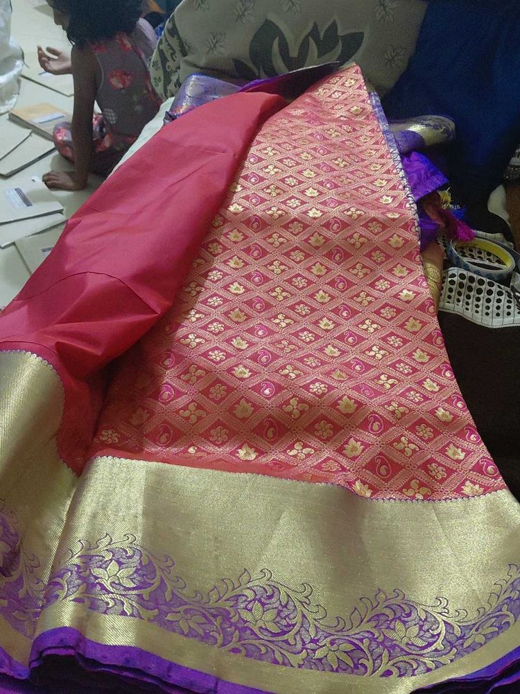 Beautiful Pink &amp; Gold Saree