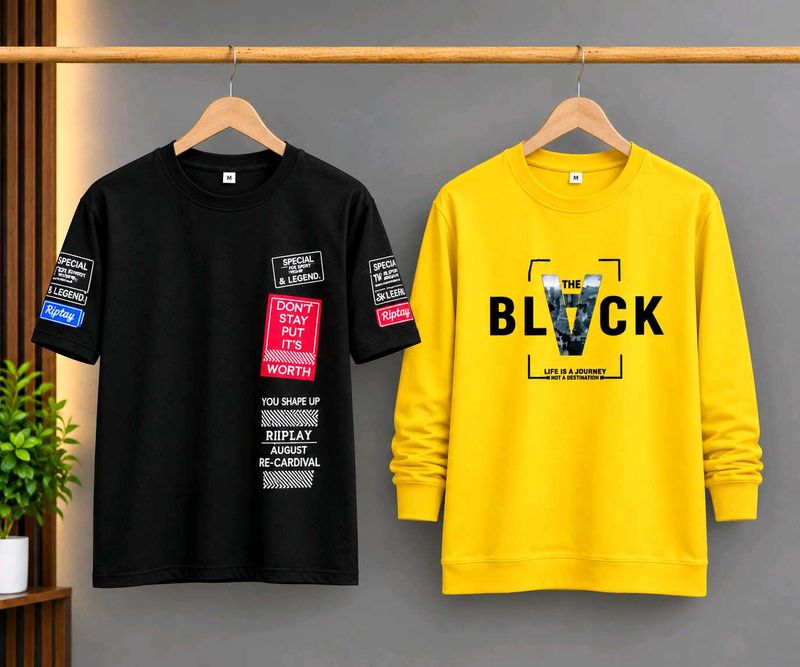Men's Yellow "The Black" Graphic Sweatshirt