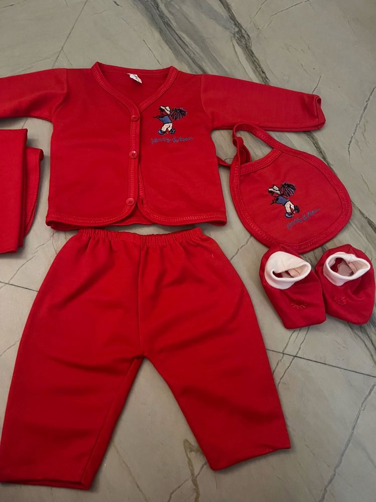 Red Baby Outfit Set