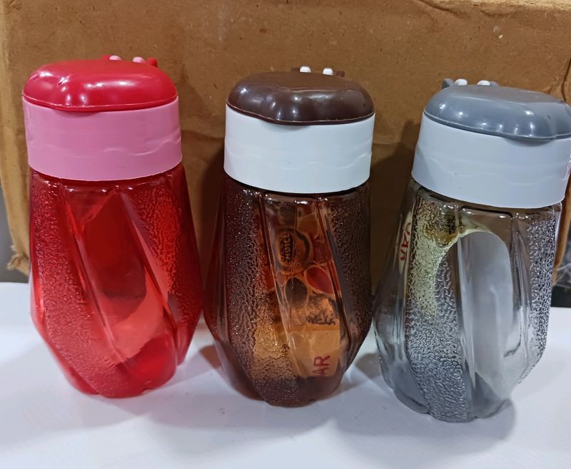 Combo Set Of 3 Salt Pepper Table Jars