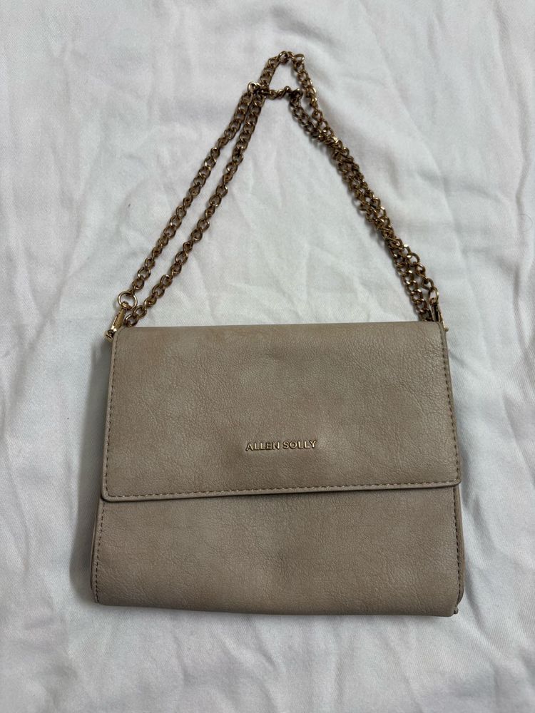 Allen Solly Beige Casual Sling Bag.
