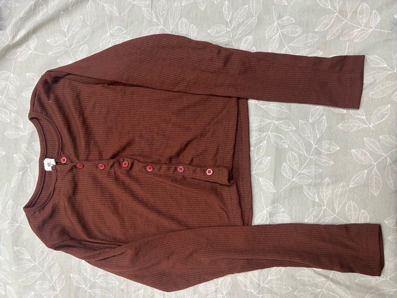 Ribbed Long Sleeve Top
