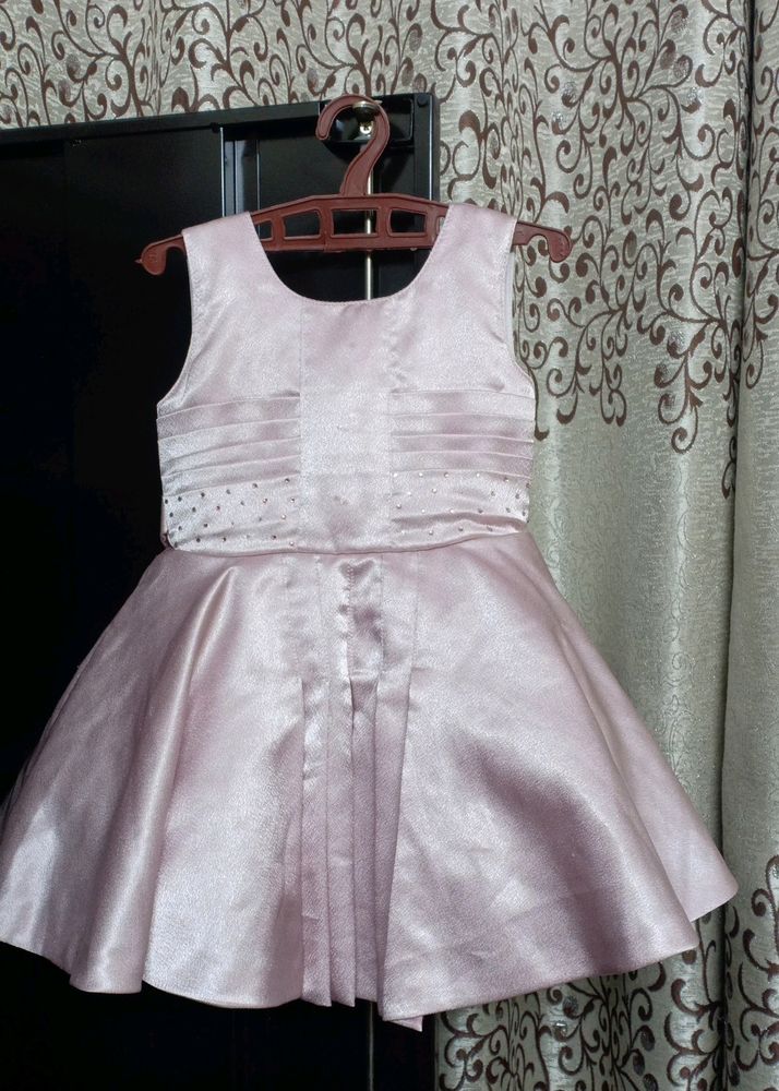 Full Flair Party Wear Dress For 1-3 Years Baby Gir