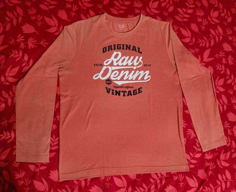 Vintage Raw Denim Long Sleeve Tee