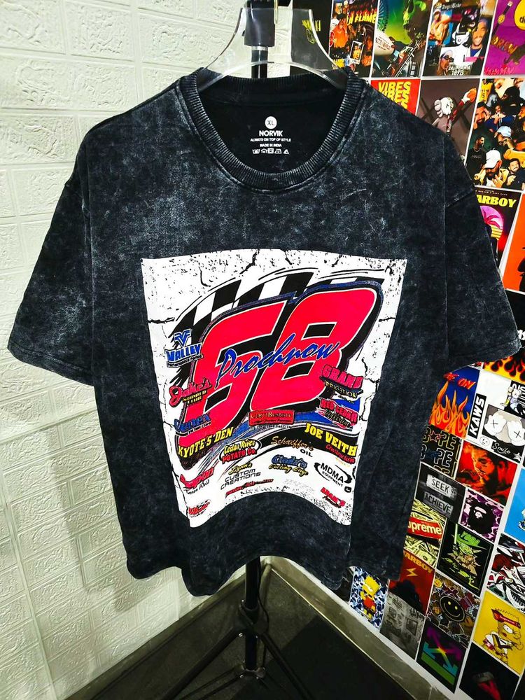 MONTEQUINTO ACID WASH PRINTED OVERSIZE TEE 🔥🔥
