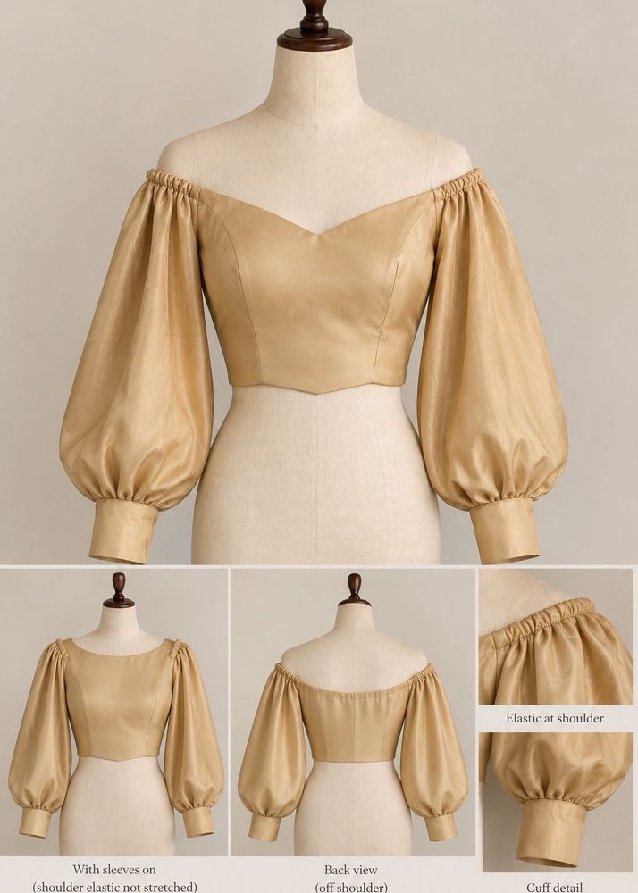 Golden Off-Shoulder Blouse