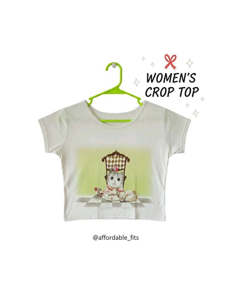 Cute Graphic Crop Top