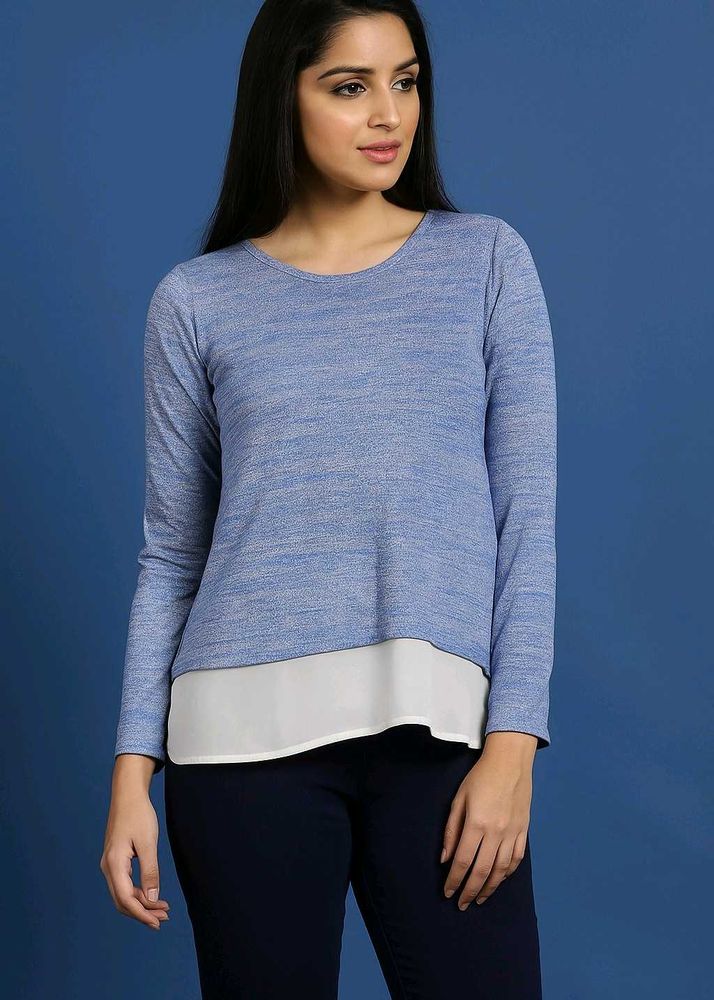 A Glitter Denim Colored Top