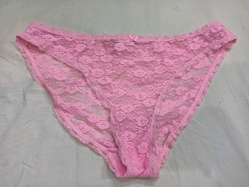💛 Pink Lace Briefs