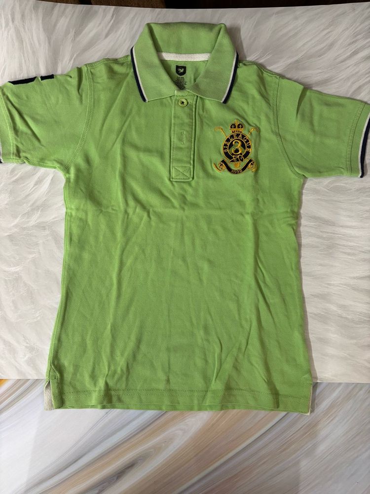 Boys Green Polo T-Shirt