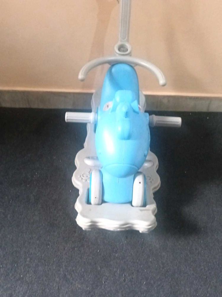 Kids' Hippo Rocking Ride-On Toy