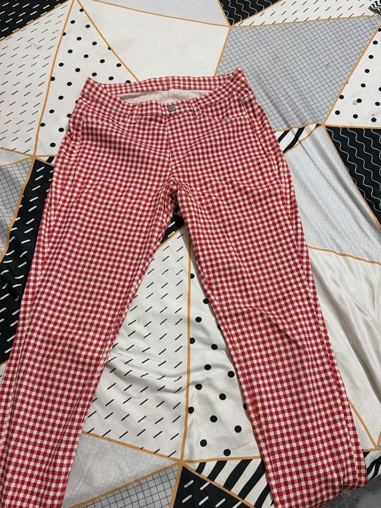 Red Gingham Pants
