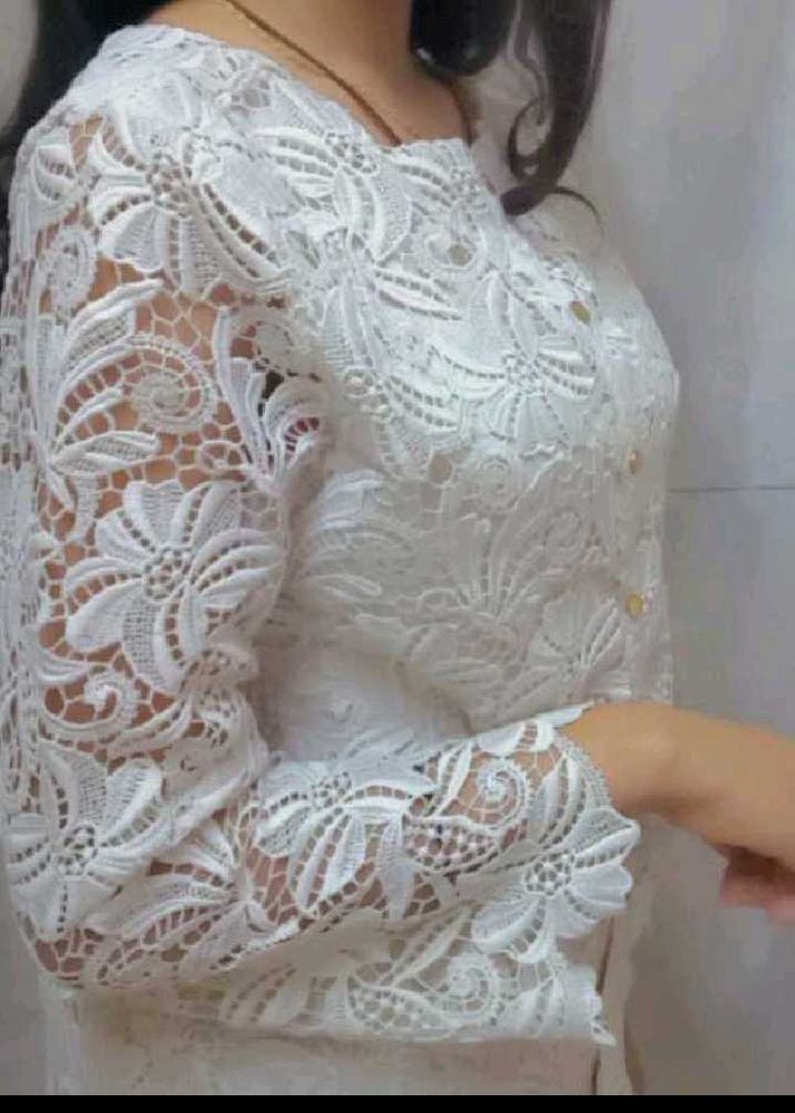 Elegant White Lace Blouse
