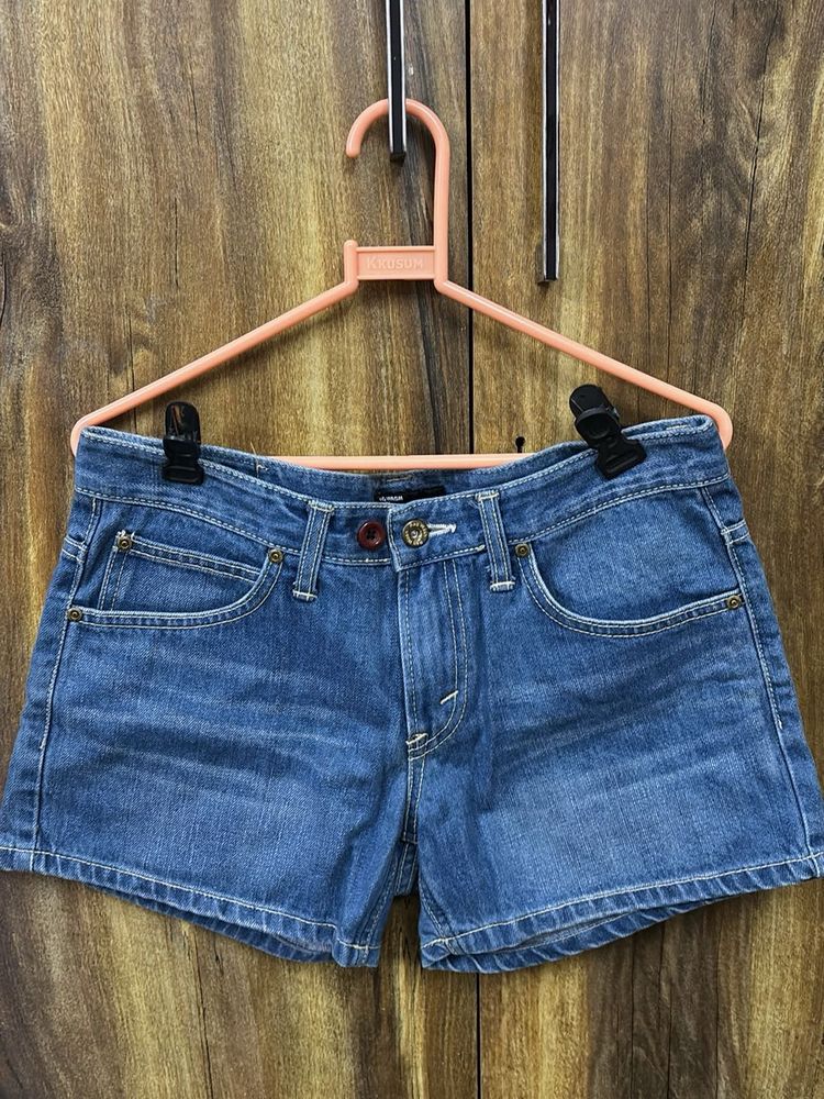 Classic Blue Denim Shorts