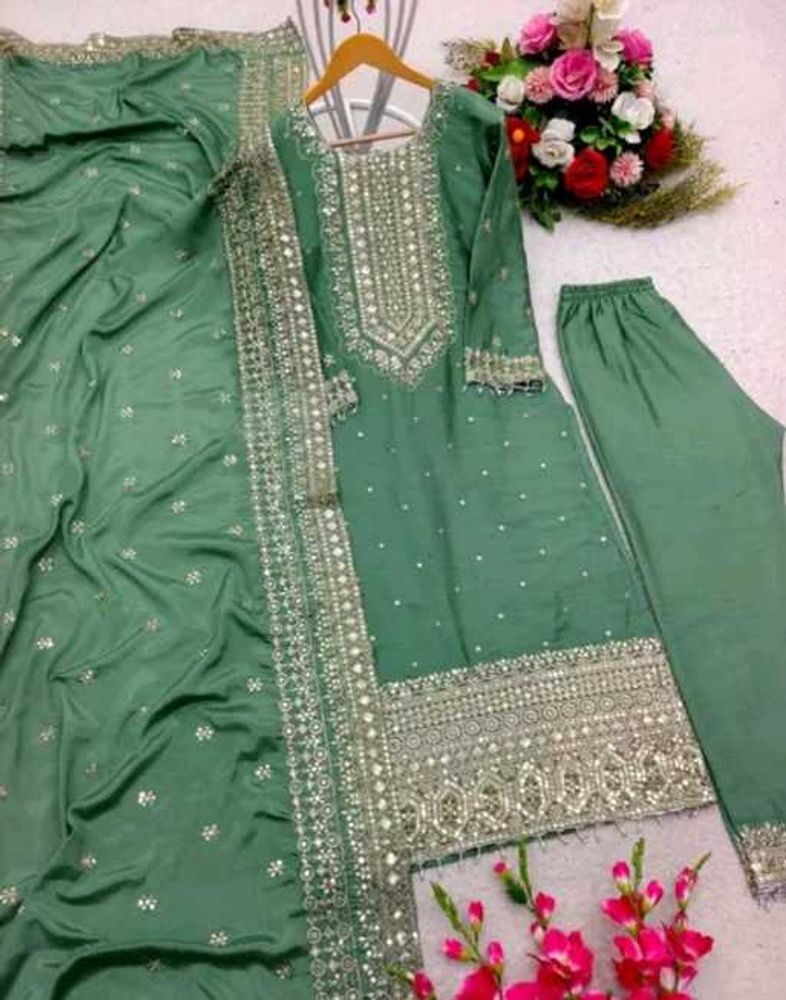 Elegant Green Kurta Set with Dupatta