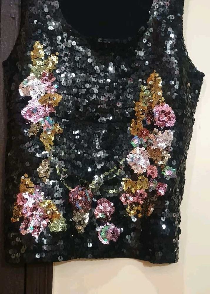 Sequin Floral Tank Top + With Gift 🎁