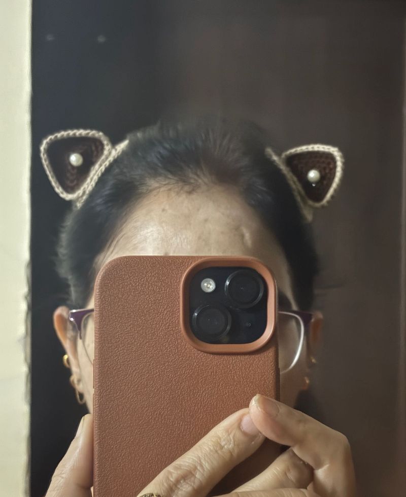 Cute Crochet Cat Ear Hair Clip one pcs