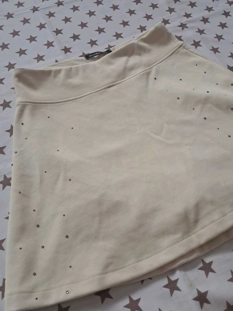 Butter Yellow Tennis Skort with Rhinestones