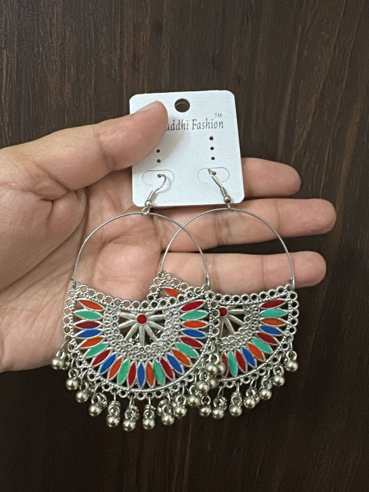 jaipur Bohemian Colorful Hoop Earrings