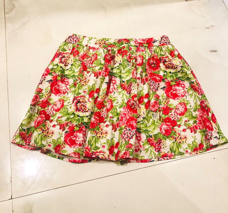 Vintage Floral Mini Skirt