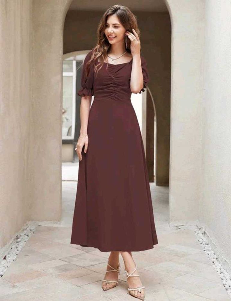 Elegant Ruched Midi Dress