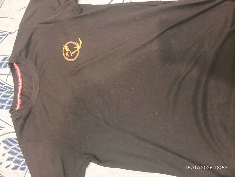 Men's Black T-Shirt with Logo