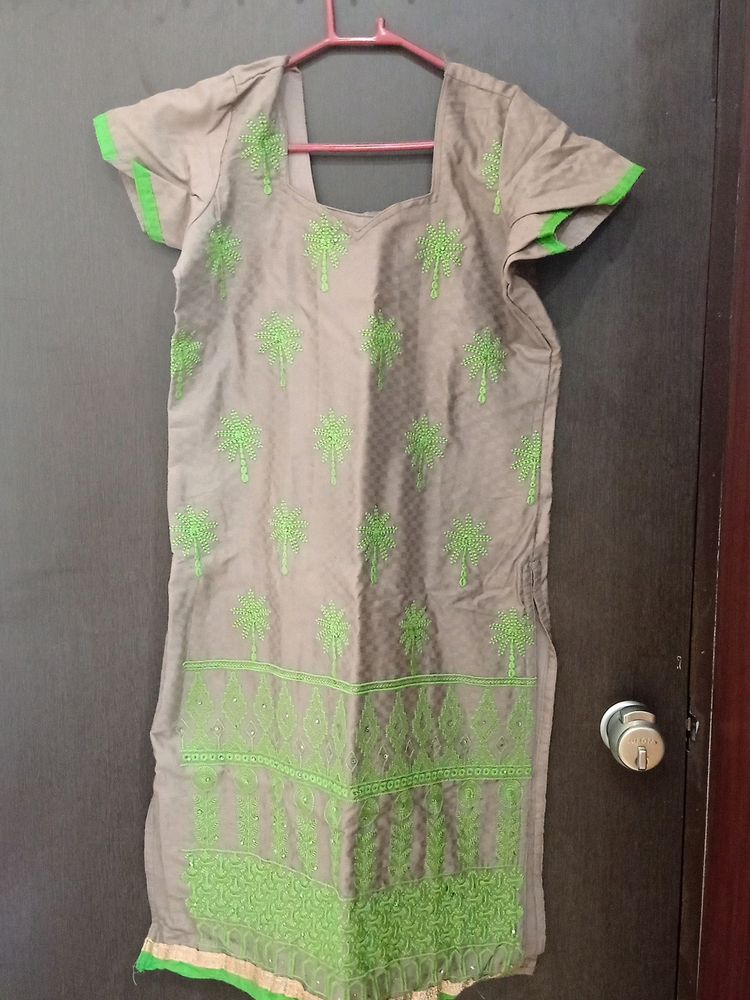 Cotton Top Stitched -L Size- Grey Colour