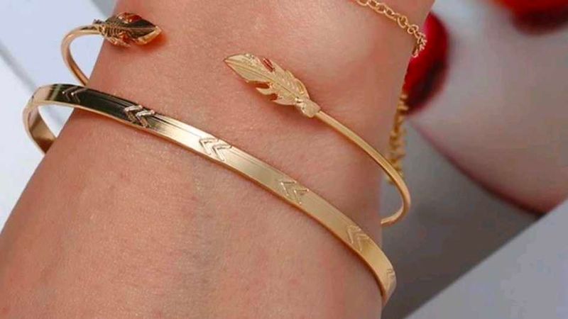 Gold Toned Arm Bangle Bracelet