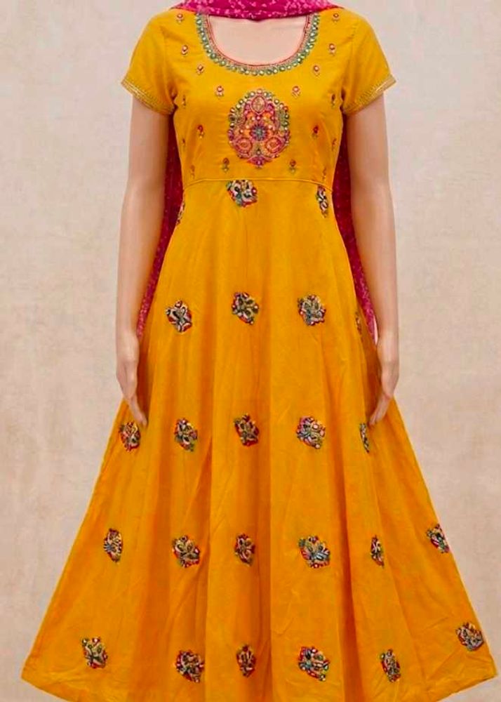 Yellow Embroidered Kurta Set