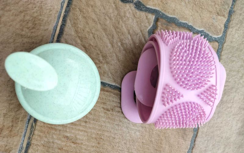 Combo set of  Silicone Scalp Massager &amp; back scrub