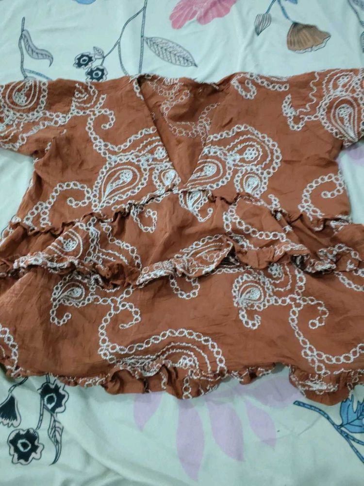 Boho Paisley Print Kurta xl size