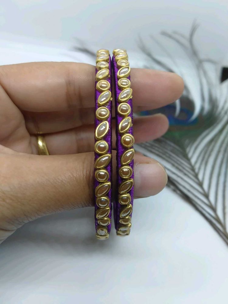 Silk Thread Bangles Set 🥰