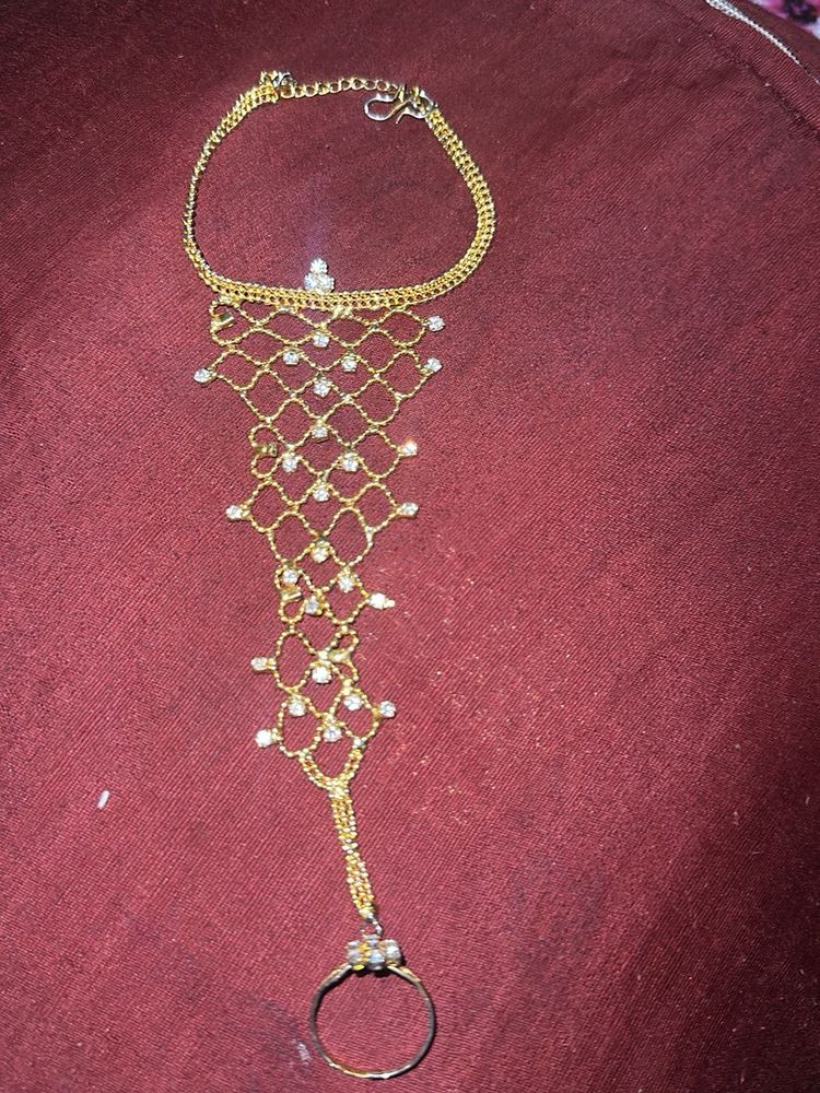 Exquisite Hand Harness Bracelet with Ring