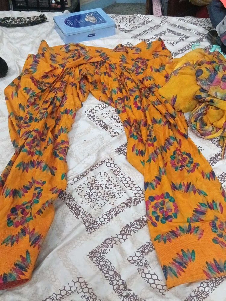 Vibrant Floral Patiala Salwar with duppata