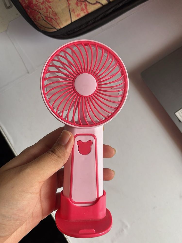 Cute Pink Mini Handheld Fan
