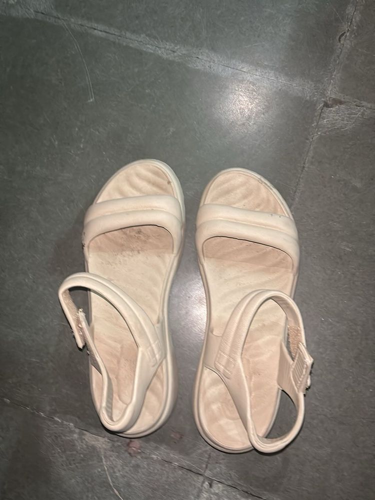 Cream Casual Sandals