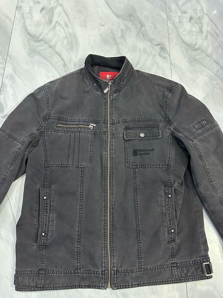 Men's Stylish Grey Denim Jacket