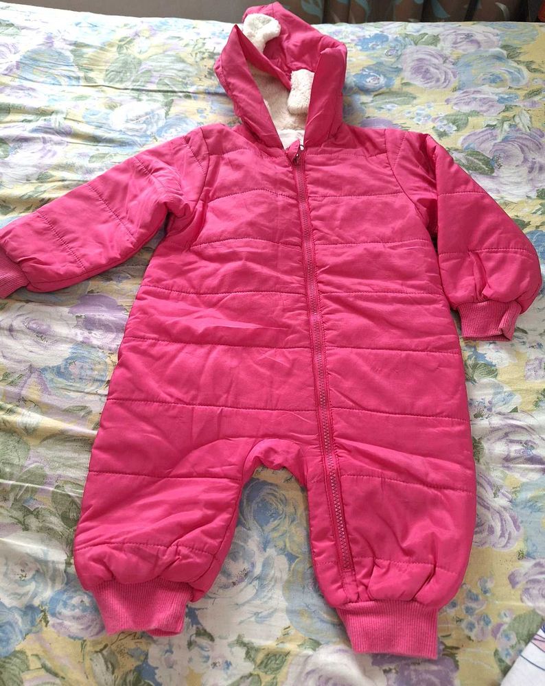 Imported Cozy Pink Puffer bodysuit