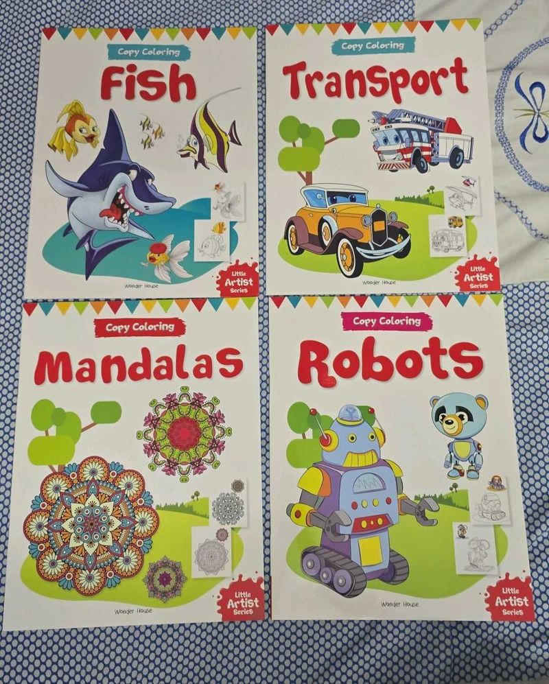 copy coloring book set of 4