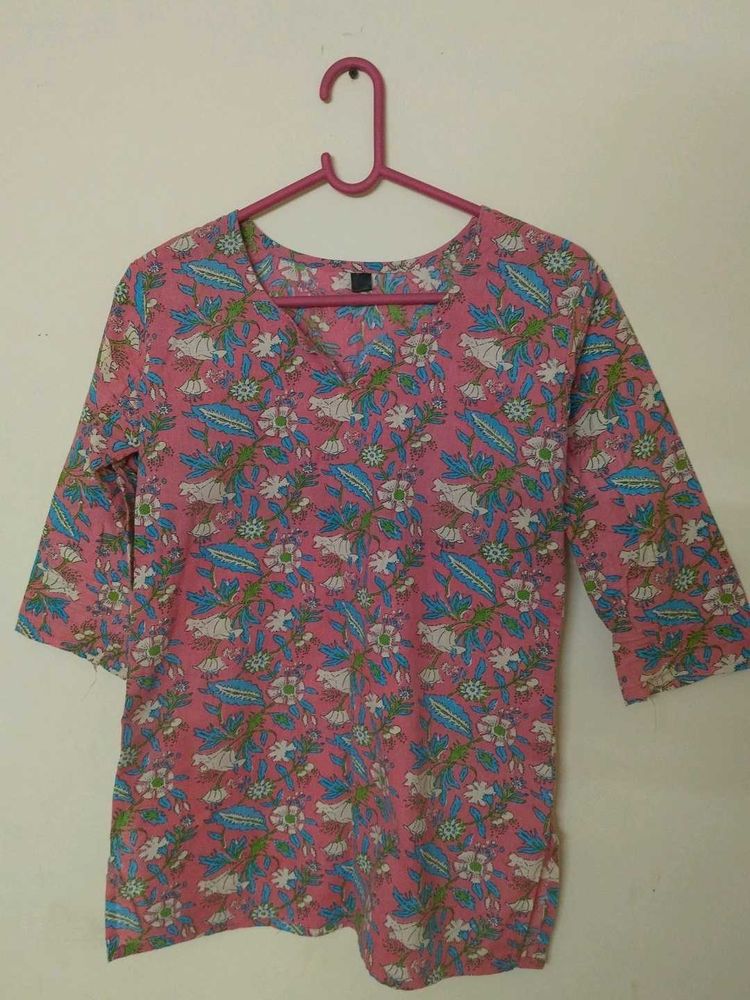 Pretty Pink Floral Tunic