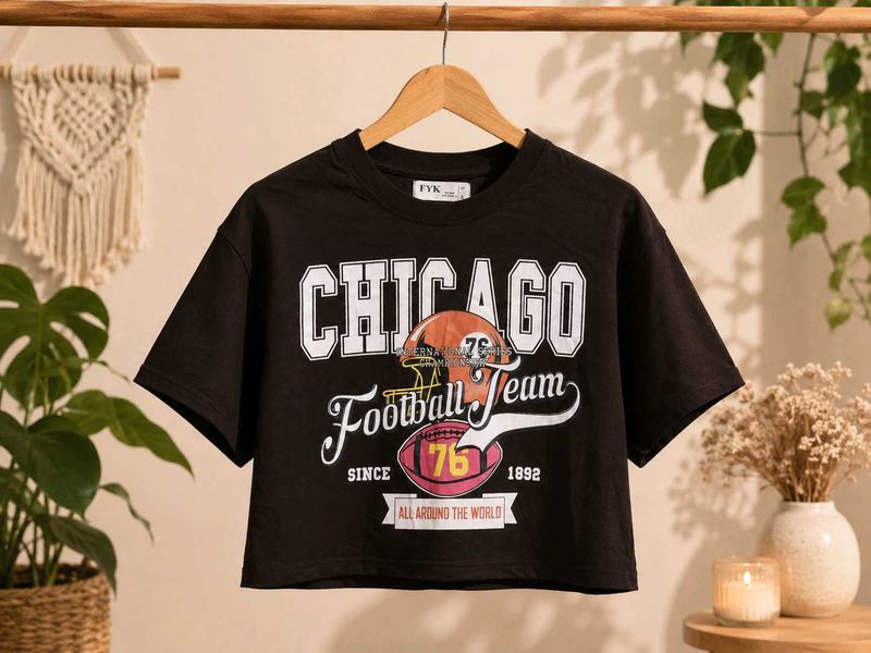 Chicago Football Team Crop T-Shirt