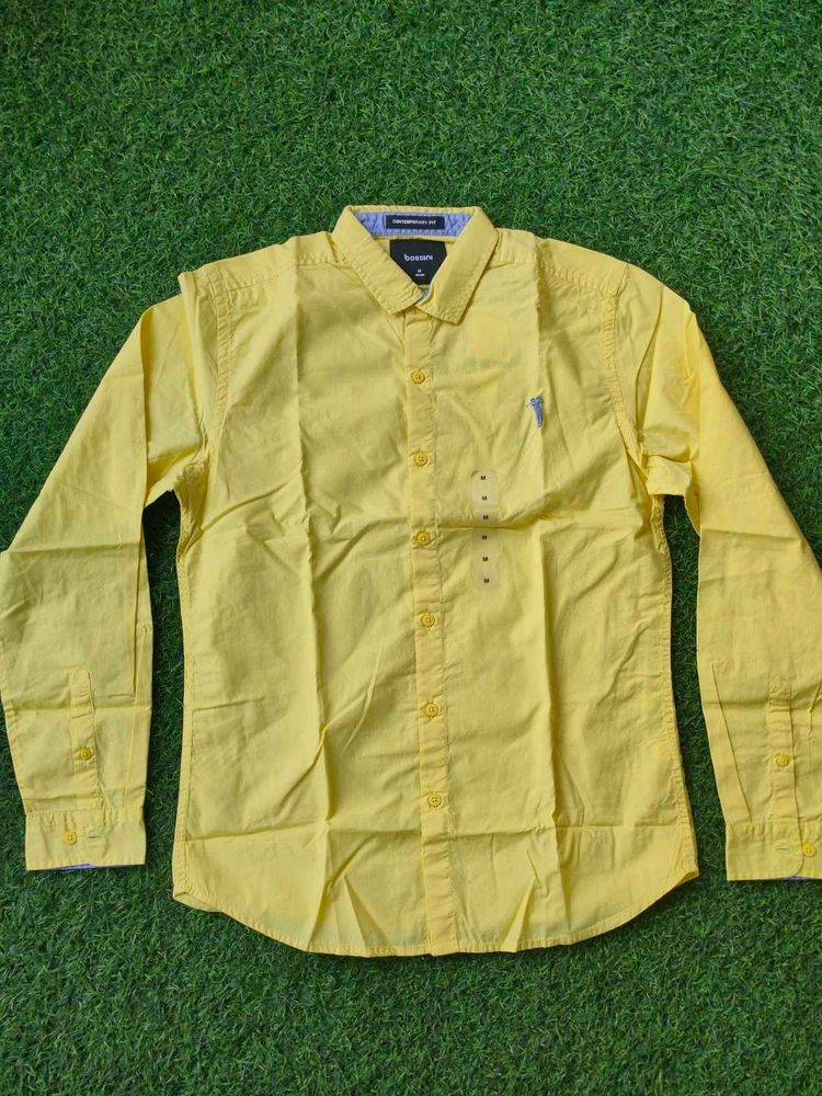 Branded Bossini Men's Yellow Casual Shirt