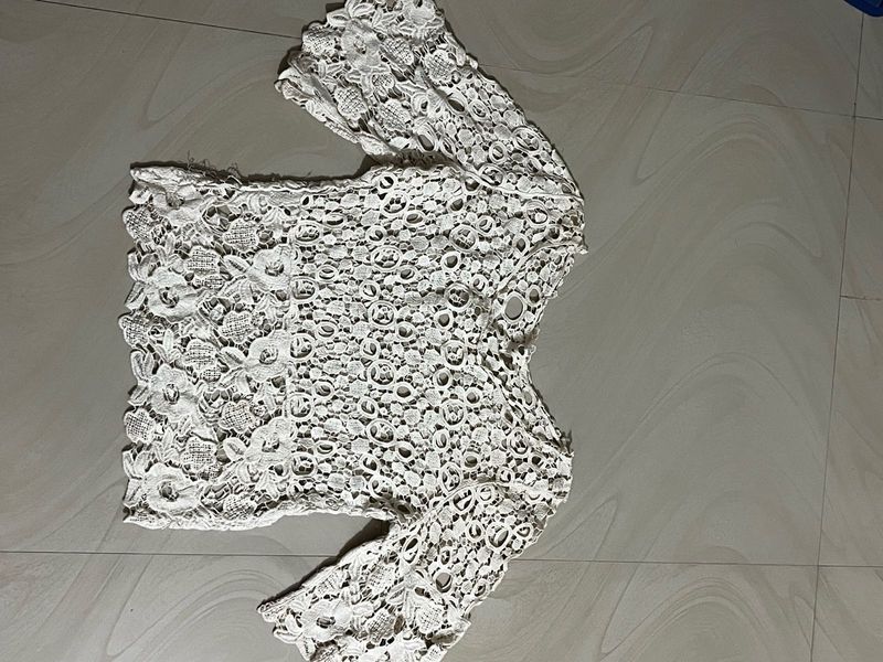 Elegant White Lace Top