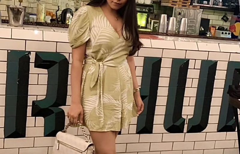Stylish Leaf Print Romper
