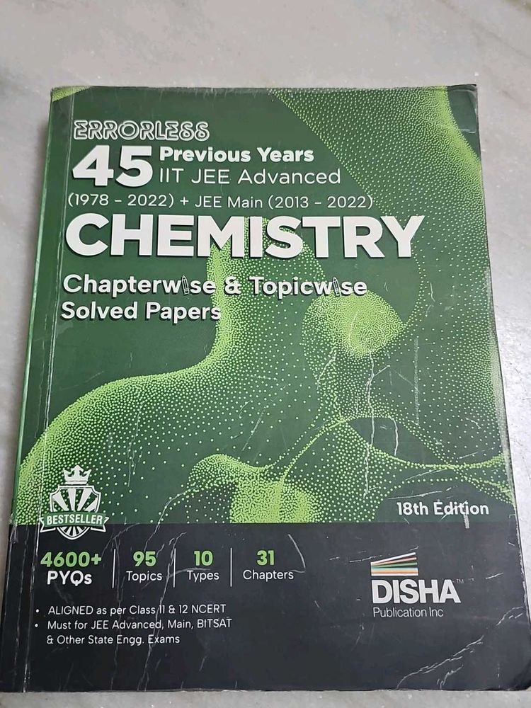 Disha 45 Years’ JEE Chemistry Chapterwise &amp; Topicw